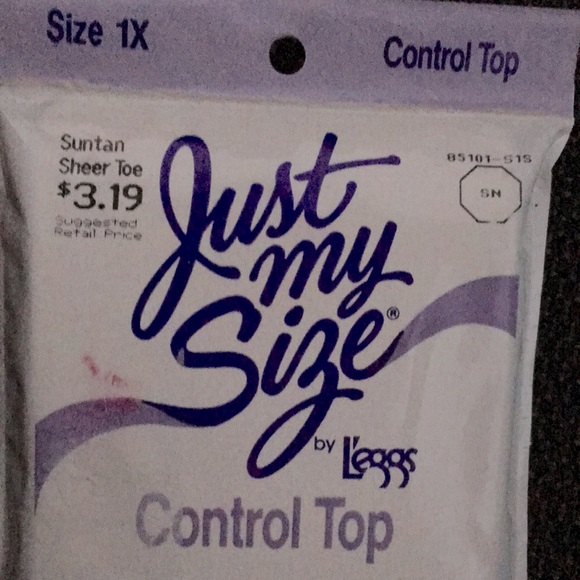 Just My Size Control Top Suntan Pantyhose Sz 1X - Picture 2 of 3